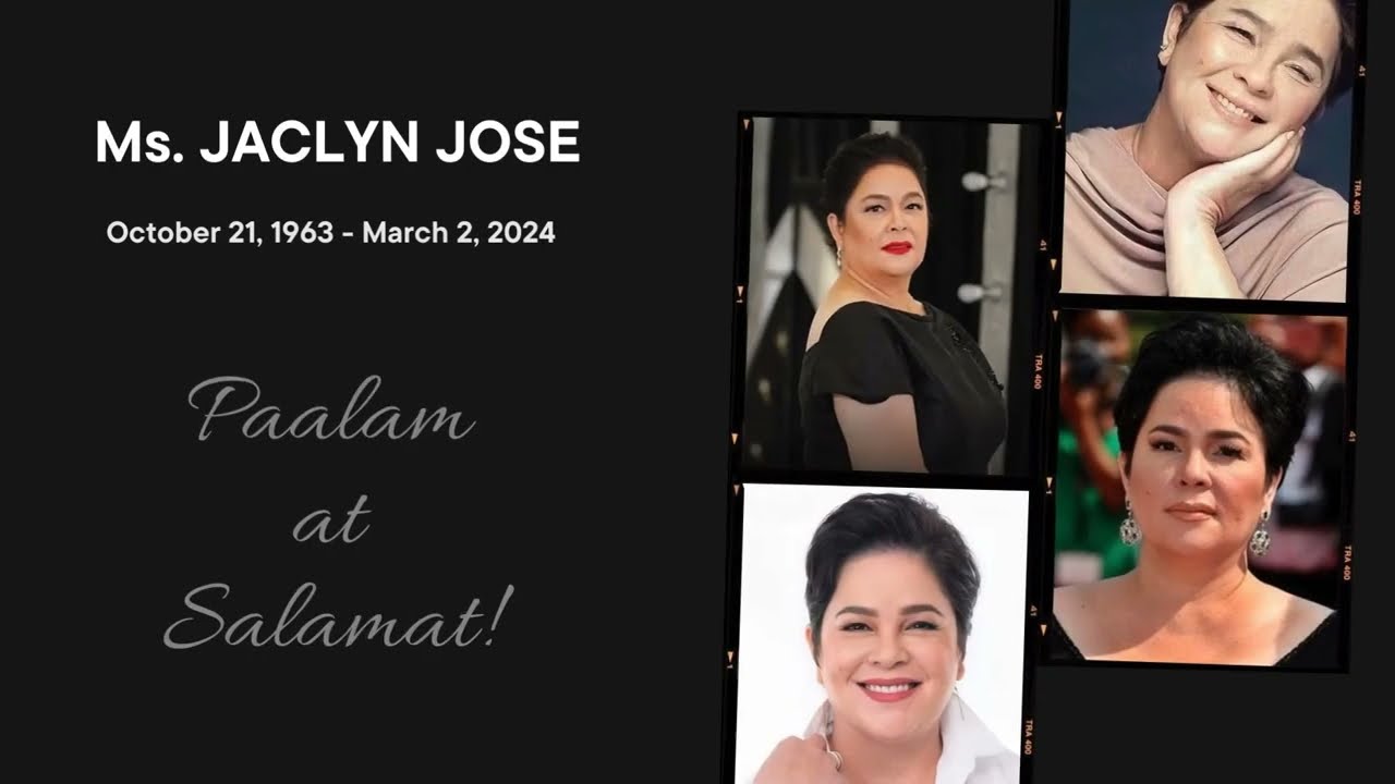 REMEMBERING PHILIPPINE CINEMA LEGEND, MISS JACLYN JOSE 