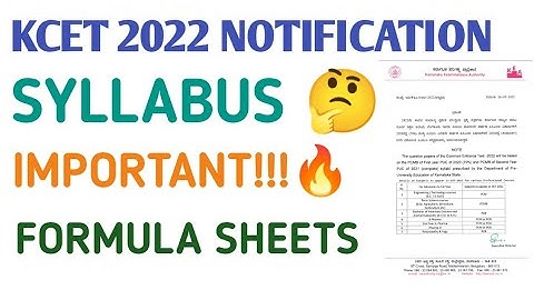 Kcet 2022 Syllabus Notification 👍 Alert 🔥 Must watch #kcet2021 #kcet2022 @Eyesorice