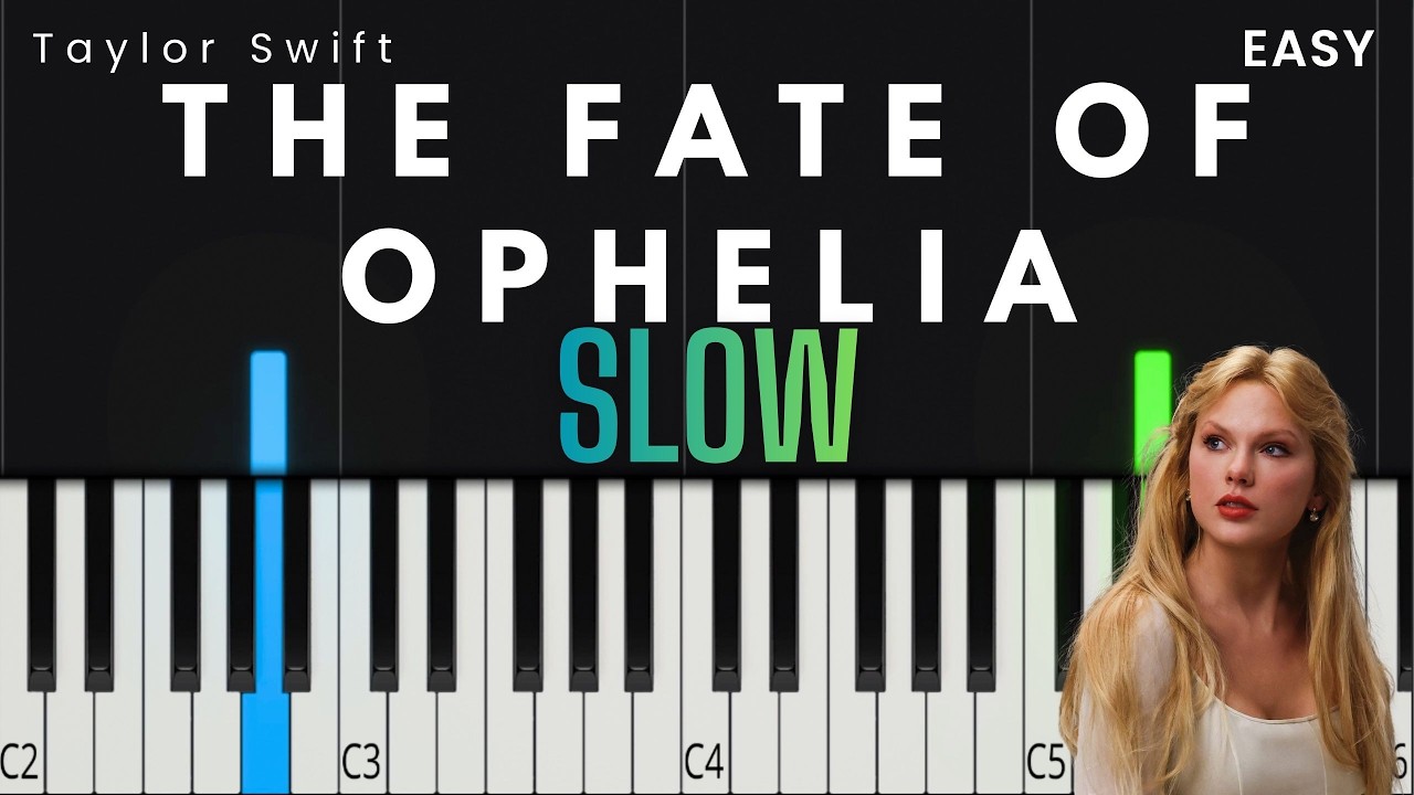 Taylor Swift - The Fate of Ophelia | SLOW EASY Piano Tutorial