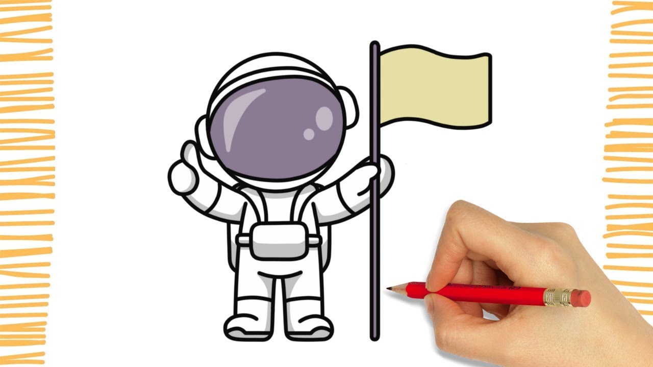 Como Dibujar un ASTRONAUTA I Facil - YouTube