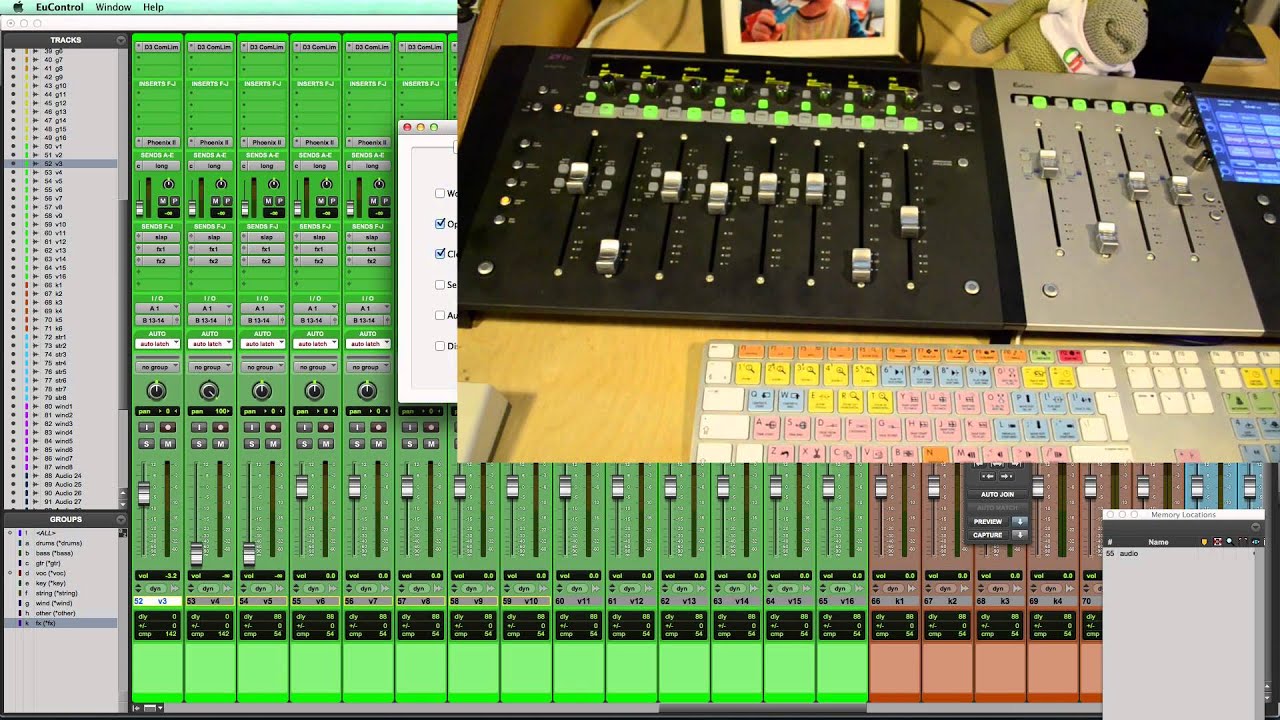 Digidesign Command8 vs Eucon banking - YouTube
