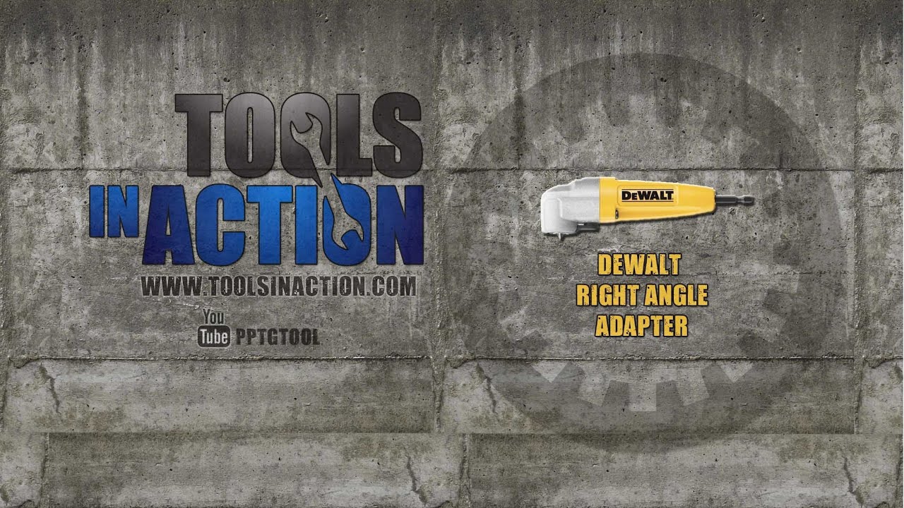 DeWALT DWARA100 Right Angle Adapter Attachment - - YouTube