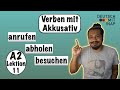 A2- Lektion 11 | Wichtige Verben mit Akkusativ | Important German verbs with accusative object