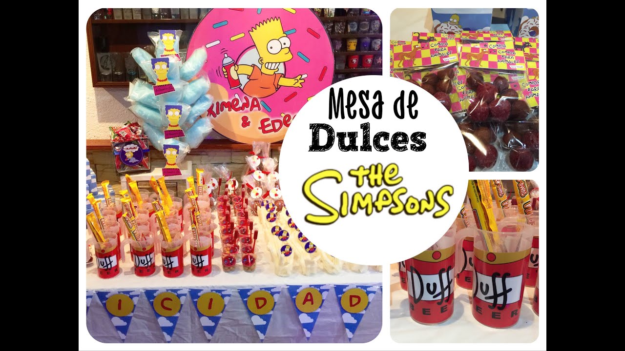 Mesa de dulces de los SIMPSONS !!!
