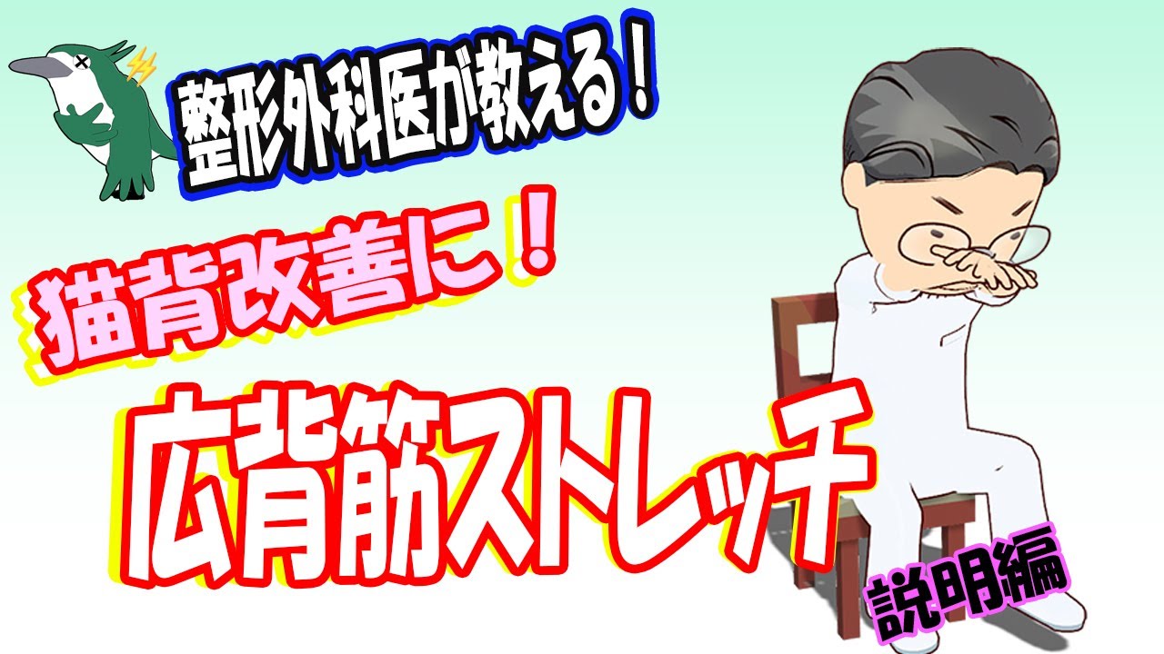 【整形外科医が教える！】猫背の改善にはコレ！　広背筋ストレッチ