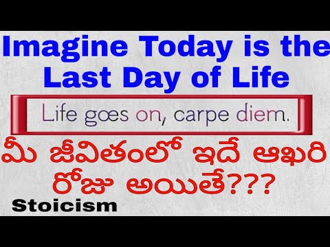 Carpe Diem Seize The Day- Today Is The Last Day Of Your Life