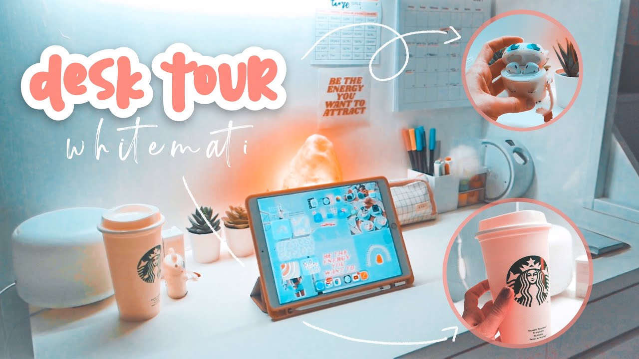 desk tour 2021| aesthetic and organized