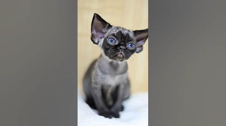 Video 10821221: devon rex kitten, devon rex blue, black devon rex, kitten blue eyes, grey kitten