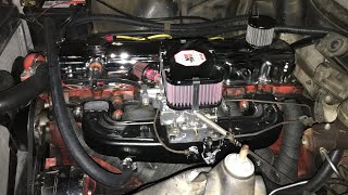 Clifford Intake + Weber 38/38 carb on a 194ci Chevy I6 (3.2Liter) Running!