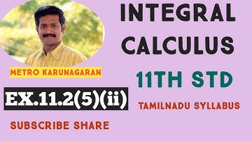 11th Std Maths Ex.11.2(5)(ii) Integrate with respect to x, 1/√ 1-81x^2
