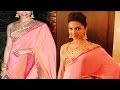 Deepika Padukone Looking Beautiful In Saree @ Ahana Deol&#39;s Wedding Reception