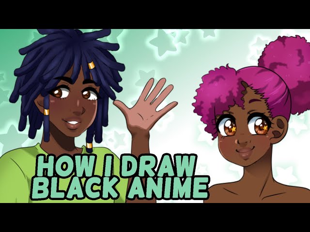 Adorable black anime girl eating snacks by imnoai on DeviantArt