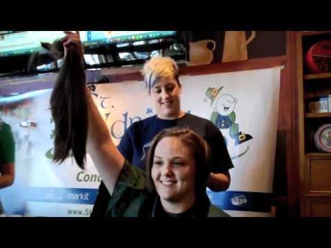 Pamela shaves her head for the St. Baldricks Foundation - March 11, 2011