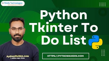 Python Tkinter To Do List | To do list Python Tkinter (Python Tkinter GUI Tutorial)