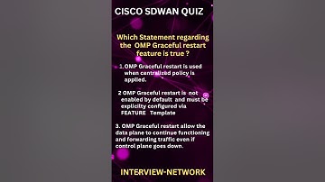 cisco sdwan Interview Questions answer | OMP graceful restart #shorts #networkengineer