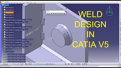 WELD DESIGN IN CATIA V5  | CATIA V5 PART DESIGN | CATIA V5 PART MODELLING IN HINDI FOR BEGINNER