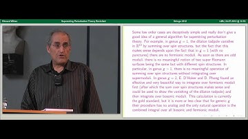 Edward Witten - Superstring Perturbation Theory Revisited