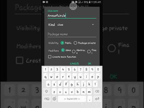 HOW TO COMPUTE AREA OF A CIRCLE IN JAVA PROGRAMMING USING MOBILE PHONE