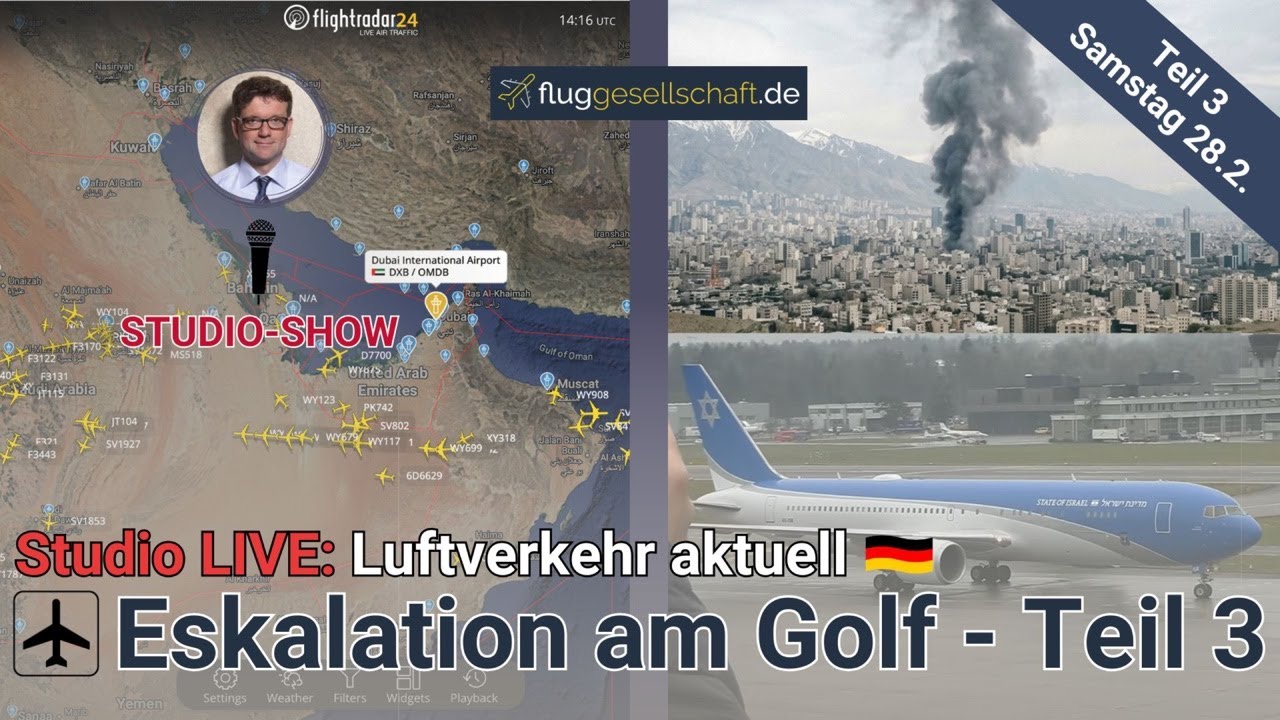 ✈️ Studio Live: Teil 3 mit Lage am Golf und Einfluss auf den Luftverkehr