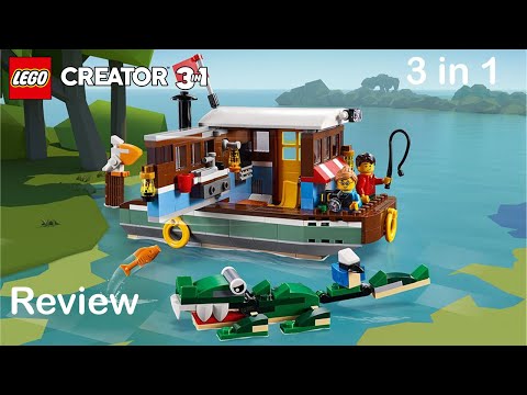 LEGO Creator 31093 Riverside Houseboat review all 3 builds