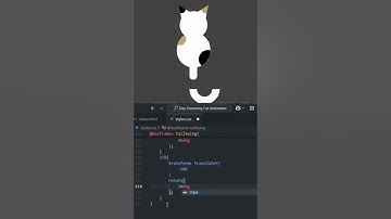 Day Dreaming Cat Animation 🐾 in HTML & CSS Art #shorts #htmlcss #animation