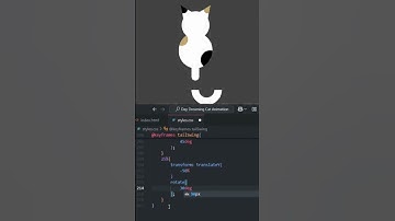 Day Dreaming Cat Animation 🐾 in HTML & CSS Art #shorts #htmlcss #animation
