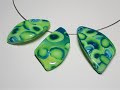 Shimmery polymer clay pendant