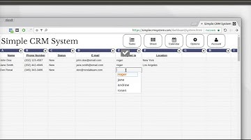 Add Customers in Simple CRM System spreadsheet