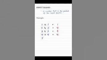 PERFECT SQUARES ✍🙂