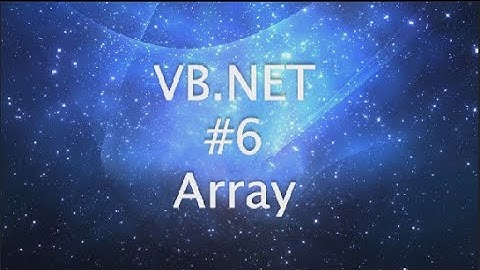 VB.NET Tutorial - Array ( Part 6 )