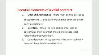 Essential Elements of a Valid Contract || Law of Contract || Agreement to Contract ⚖ || StuNerd ||