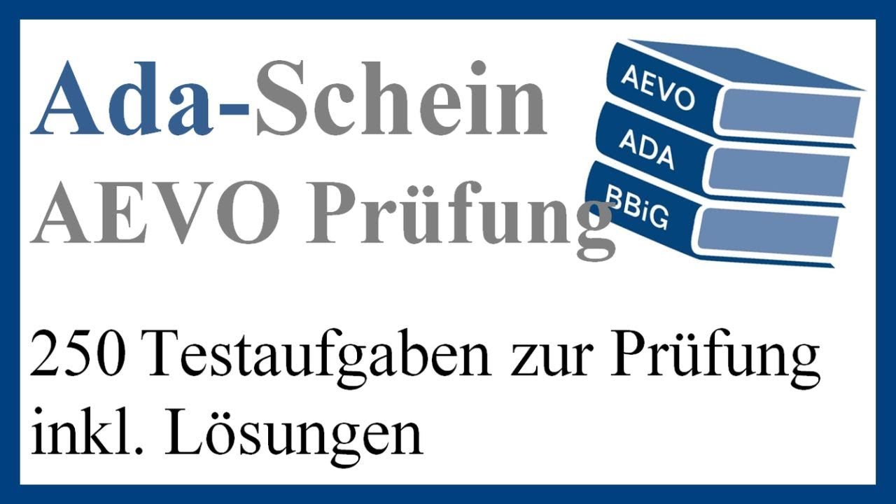 AdA Schein Prüfung - 5 Fragen zur Ausbildereignungsprüfung ...
