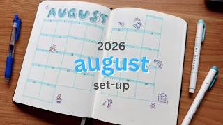 August 2026 Bullet Journal Setup 🩵
