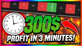 300$ PROFIT IN 3 MINUTES! INSANE GREEN HIT ON ROULETTE!