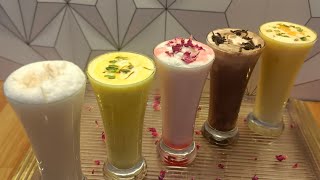 Lassi In 5 Styles | पांच प्रकार की लस्सी | #summerrecipes | मतलब गर्मीयों में बल्ले बल्ले 🥛👳🏽‍♂️🤍