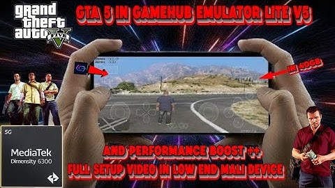 🔥How To Play GTA 5 In Gamehub Emulator Lite V5 With Save Data|| Full Setup Mali Device | #gta #gta5 