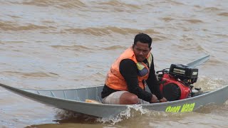 Iwan Karo-Karo Juara di Balapan Ketinting Tanjung Barukang Kec. Anggana Kutai Kartanegara