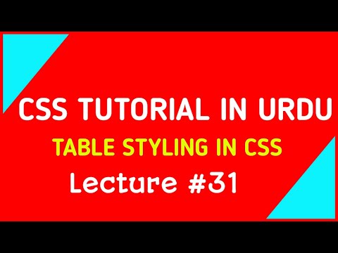 Table Styling In CSS || How to design Table in CSS ||  Background color in Table || color|  Lec # 31