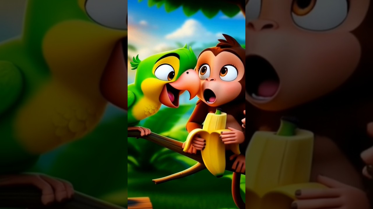 Shaitaan Parrot vs Smart Monkey 🤣 | Funny Shorts। Tota Tota। talking Parrot। Mithu Vs Monkey। Viral🦜