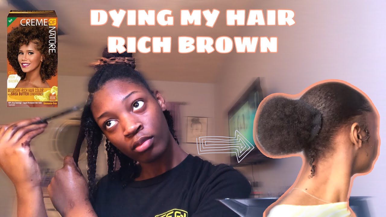 Watch Me Dye My Hair Rich Brown🤎 | Creme of Nature - thptnganamst.edu.vn