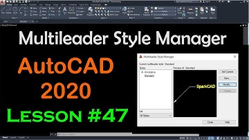 #47 Multileader Style Manager In AutoCAD In Hindi/Urdu | MLEADERSTYLE Command In AutoCAD