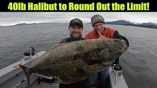 40lb Halibut to Round Out the Limit! Alaskan Halibut Fishing - Juneau Alaska! JUNE 2021