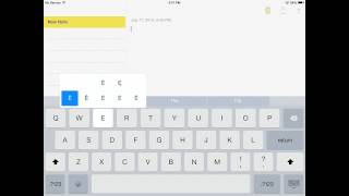 Typing Accents on an iPad