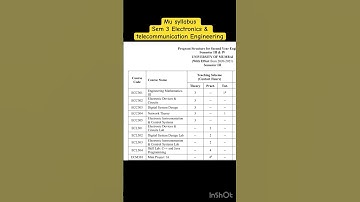 Electronics & telecommunications sem 3 subjects #mumbaiuniversity #thirdsemester