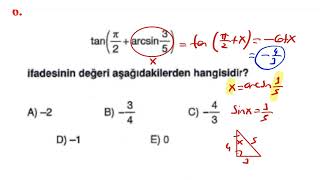 Tri̇gonometri̇ Test 8