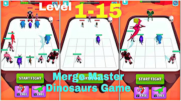 Merge Master -Dinosaurs🦖 Fusion Gameplay Walkthrough Max Levels New Android, ios Game | Golden Zone