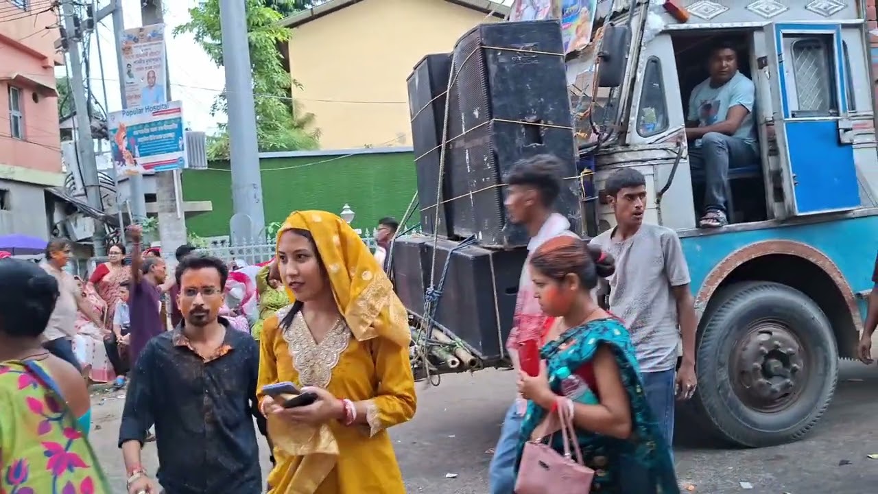 Famous Durga Puja Dashami in Dhubri,  Assam  !!       