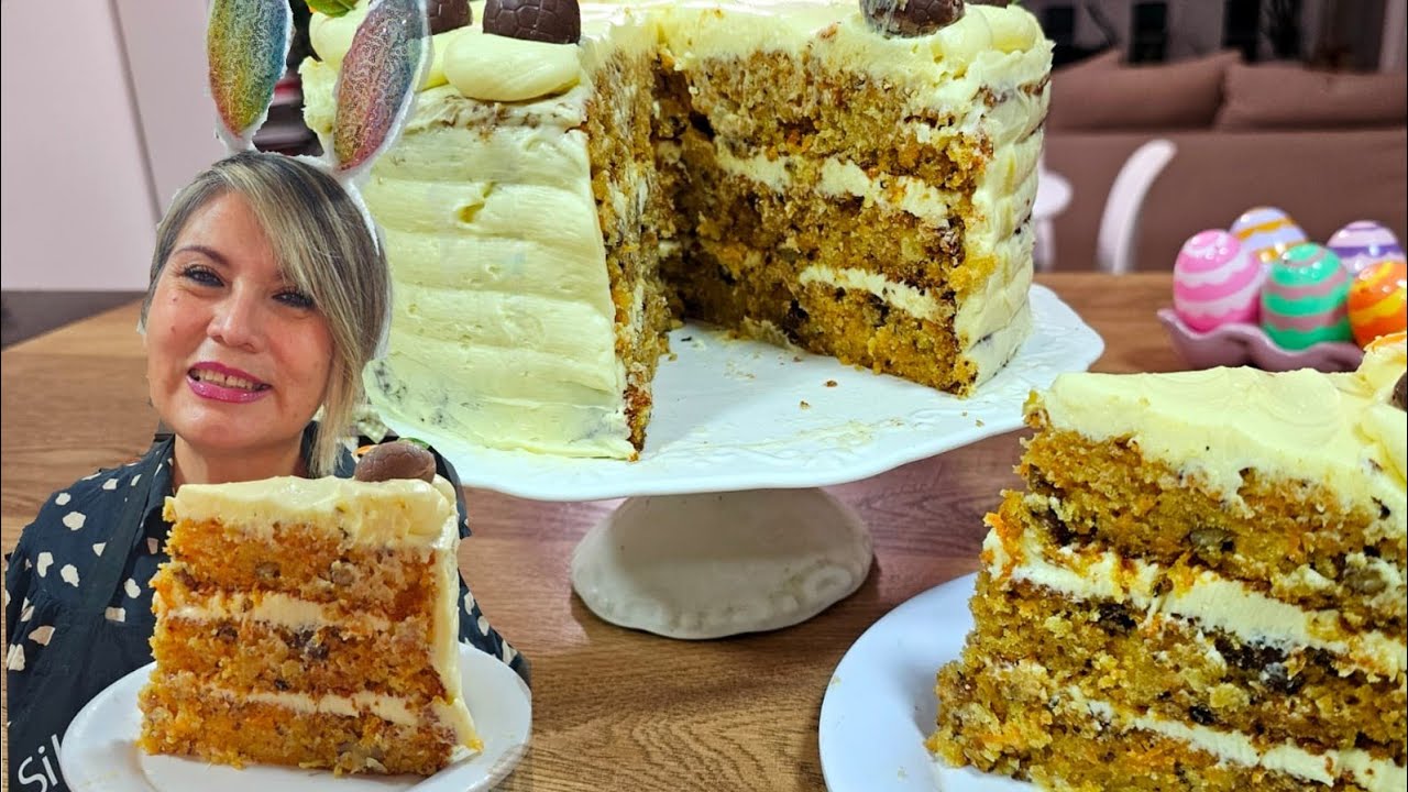Torta o Pastel de zanahoria #diadelamamá /la más fácil y humedad de todas 😋 SilvanaCocina