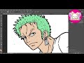 Drawing &amp; painting : Zoro (One Piece ) I For kids ! by Moshi