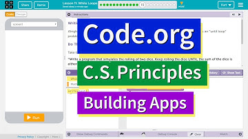 While Loops Lesson 11.13 Tutorial with Answers Code.org CS Principles
